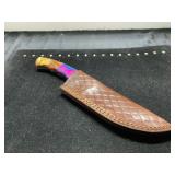 Fixed Blade Knife with Sheath, 8 Inch