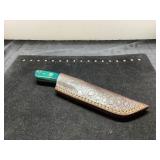 Custom Fixed Blade Knife with Sheath, 8"