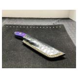 Tanto-Style Fixed Blade Knife with Sheath, 8"