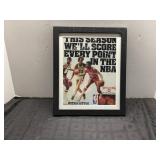 Framed NBA Spalding Basketball Poster, 10x12"