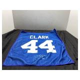 Clark #44 Signed Blue Sports Towel, 15 x 17"