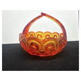 MCM Amberina Glass Basket, No Chips