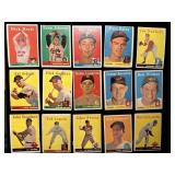 1958 MLB Baseball Cards, Lot of 15