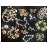 Vintage Artist Signed Costume Jewelry Lot