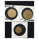 Three Queen Elizabeth II World Coins
