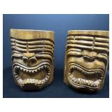 Carved Wooden Mug Faces, Philippines