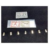 Three German Stamps on Wax Paper