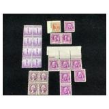 US Postage Stamp Collection Blocks and Pairs