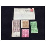 US Postage Stamps and Envelope