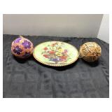 Limoges Hand Decorated Floral Plate, 7.5"