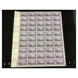 1936 US 5 Cent Postage Stamp Sheet