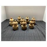 8 Vintage Cast Iron Fence Post Finials