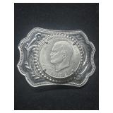 1972 Eisenhower Dollar Coin Belt Buckle