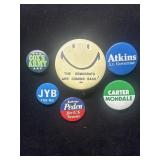 Six Vintage Political Buttons