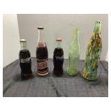 Vintage Soda Bottles Lot of 5