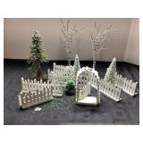 White Picket Fence Miniature Garden Set