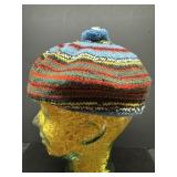 Multicolored Wool Knit Tam Beret