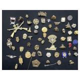 Large Vintage Pin Collection with 10k Gold-F.