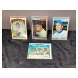 1969-1971 Topps Baseball Card Lot of 4