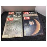 4 LIFE Moon Landing Magazines 1969