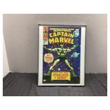 Captain Marvel Comic Cover Display, 9x11 Inch