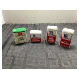 Vintage Spice Tins With Contents