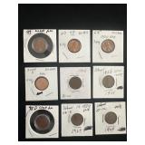 9 U.S. Lincoln and Indian Head Cents
