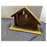 Wooden Nativity Stable Structure, 9" x 12"