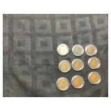 8 US Lincoln Wheat Cents Coins