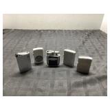 5 Vintage Metal Lighters