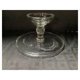 Pressed Glass Cake Stand with Pedestal