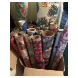 Large Assortment of Older Christmas Wrapping