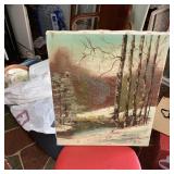 Jules Duray Winter Landscape Painting