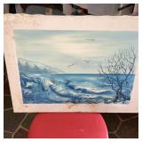 Seascape Painting Signed by Jennie