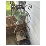 Metal Plant Stand With Bird Figures