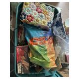 Tote of Vintage Sewing, Christmas, and Craft