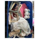 Sterilite Tote With Vintage Craft Supplies