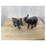 Elephant Figurines, 4 and 7 Inches