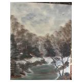Winter Meadow Original Landscape Painting