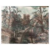Landscape Painting of Country Road Scene