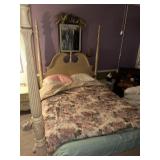 Wood Four-Poster Queen Bed Frame