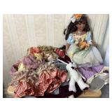 4 Vintage Porcelain Dolls