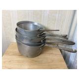 5 Commercial Aluminum Saucepans