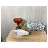 Three Tableware Items Including Burgas