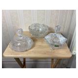 Irena Poland Lead Crystal Lidded Dishes