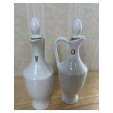 Lamalle France Porcelain Oil and Vinegar Cru[