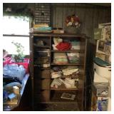 Wooden Cabinet With Mixed Contents