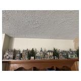 Shelf Display of Christmas Village Houses