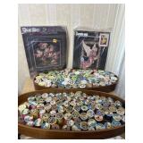 Vintage Wooden Spools and Cross Stitch Kits
