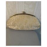 Gold Floral Brocade Evening Clutch